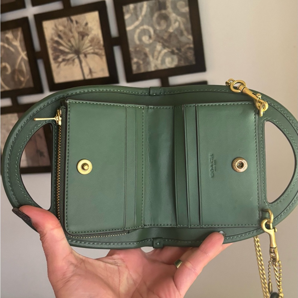 Authentic COACH 1941  Glovetanned leather Chain Shoulder Bag/Wallet/clutch - Picture 2 of 13